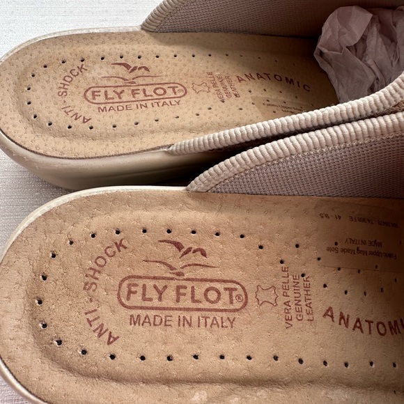 Fly Flot Nude Mesh Anatomic Leather Insole Comfy Mules Women’s EU41 US9.5 Italy - Picture 10 of 13